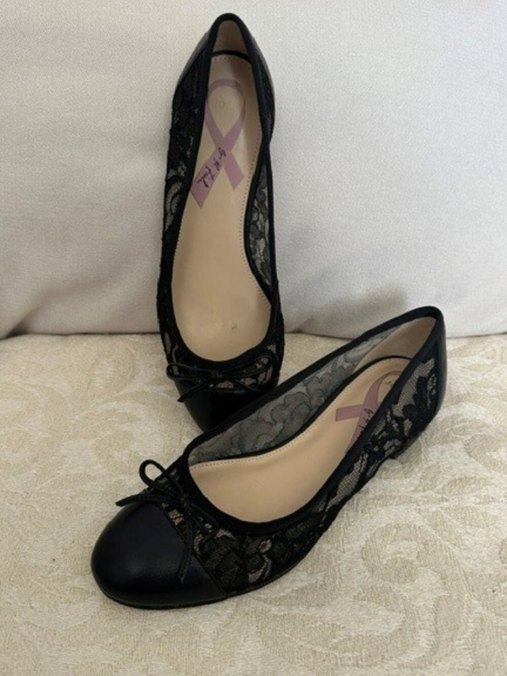 Marc Fisher black lace ballet flats
